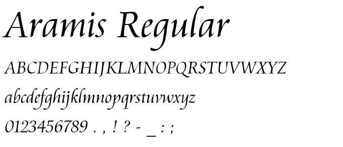 Aramis Regular font